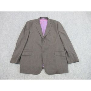 Ted Baker Jacket Mens 48 Brown Blue Plaid Blazer Business Coat Casual Preppy‎